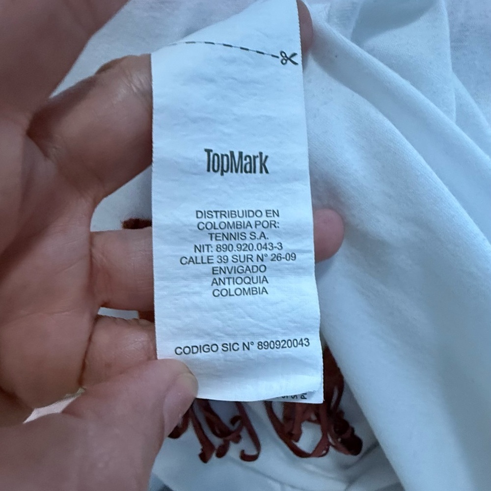 TopMark White "BOHO" Graphic Muscle Tee - Large - Picture 5 of 6